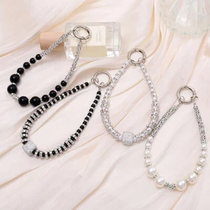 Niedliches Handy-Glitzer-Perlen-Strass-Diamant-Armband Kette Anti-Verlust- ↑ - Zdjęcie 1 z 15