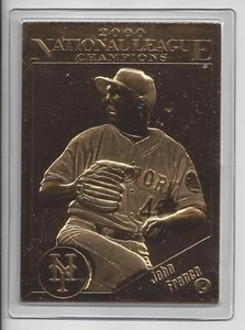 John Franco 2000 Danbury Mint NY Mets NL Champions Sealed 22 kt Gold Card#34 - Picture 1 of 2