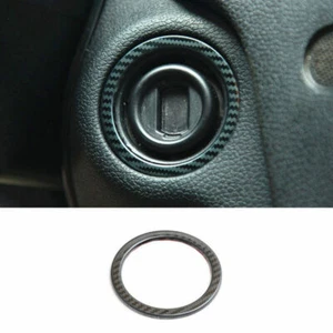 Carbon Fiber Steel Engine Start Stop Button Cover Ring For Benz C-Class 2007-14 - Imagen 1 de 4