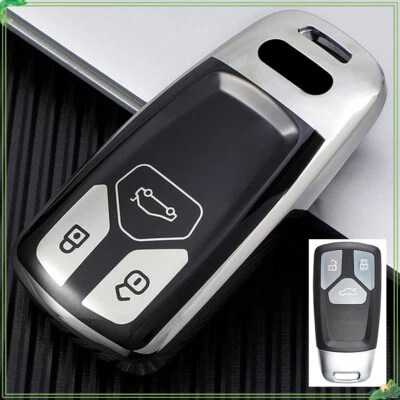 Soft TPU Car Key Fob Cover For Audi A4 A5 A6 Q7 TT SQ5 Q5 A8 2017-up Foto 1 de 4
