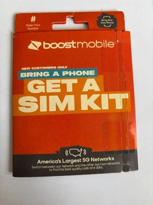 Boost Mobile SIM Card Activation Kit - New Sealed - Image 1 of 2