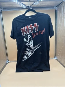 Kiss Rock Band Grafik T-Shirt Lick It Up Gr. Medium Schwarz Kurzarm Rock - Bild 1 von 6