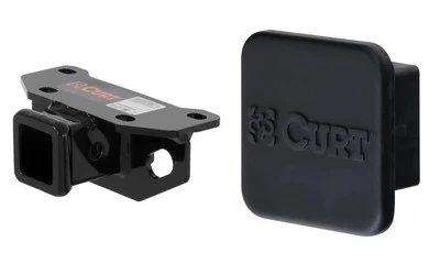 Curt Class 3 Black Trailer Hitch & 2" Rubber Hitch Tube Cover for Lexus GX460 - Image 1 of 4