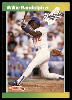Willie Randolph 1989 Donruss Traded #T-8 Los Angeles Dodgers - Image 1 of 2