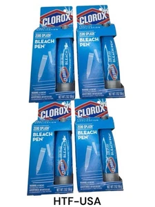 4 Clorox Bleach Pen Dual Tips Stain Treatment Zero Splash 2oz Each New - Picture 1 of 2