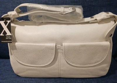 Maxx NY Cartera Beige Tostado Cuero Genuino Bolso de Hombro Parte Inferior Nuevo Foto 1 de 4