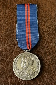 British India Dehli Darbar King George V 1911 Coronation Medal With Ribbon Rare - Picture 1 of 4