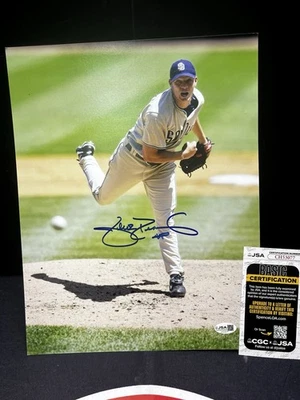 Jake Peavy Autographed San Diego Padres Signed 11x14 Photo JSA COA MLB - Image 1 of 3