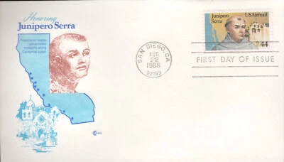1985 FDC - Scott# C116 - 44-cent Airmail - Cachet Craft w/card - Image 1 of 2