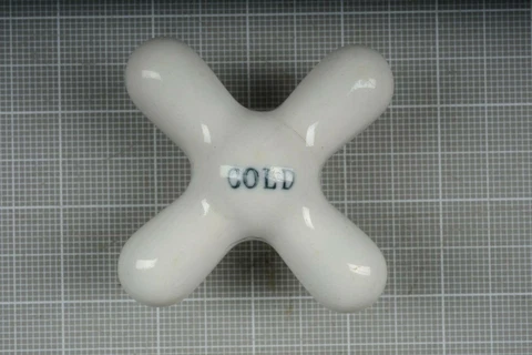PORECLAIN COLD HANDLE CHINA ,BATHROOM.VINTAGE ANTIQUE Cover