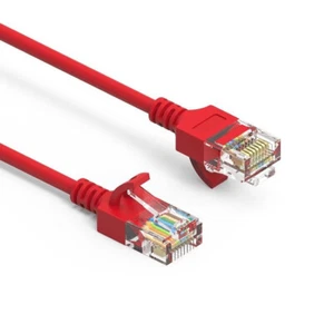 7 Foot Cat6A UTP Slim Ethernet Network Booted Cable 28AWG Red - Picture 1 of 1