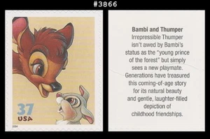 USA5 #3866 MNH Bambi & Thumper - Imagen 1 de 1
