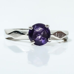 Amethyst Gemstone 925 Sterling Silver Engagement Ring Adst. RS7384-11_3