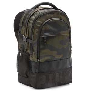 Victoria's Secret PINK Collegiate Backpack Green Camo NEW - Picture 1 of 1