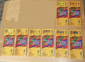 Eight (8) - 1996 Atlanta Olympics Baseball tickets, used without stubs - Picture 1 of 4