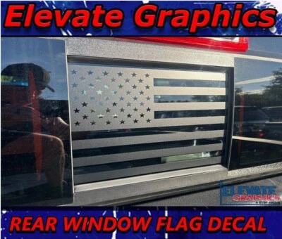 Calcomanías de vinilo 3M para Toyota Tacoma 2005-2023 rayas ventana trasera bandera Foto 1 de 4