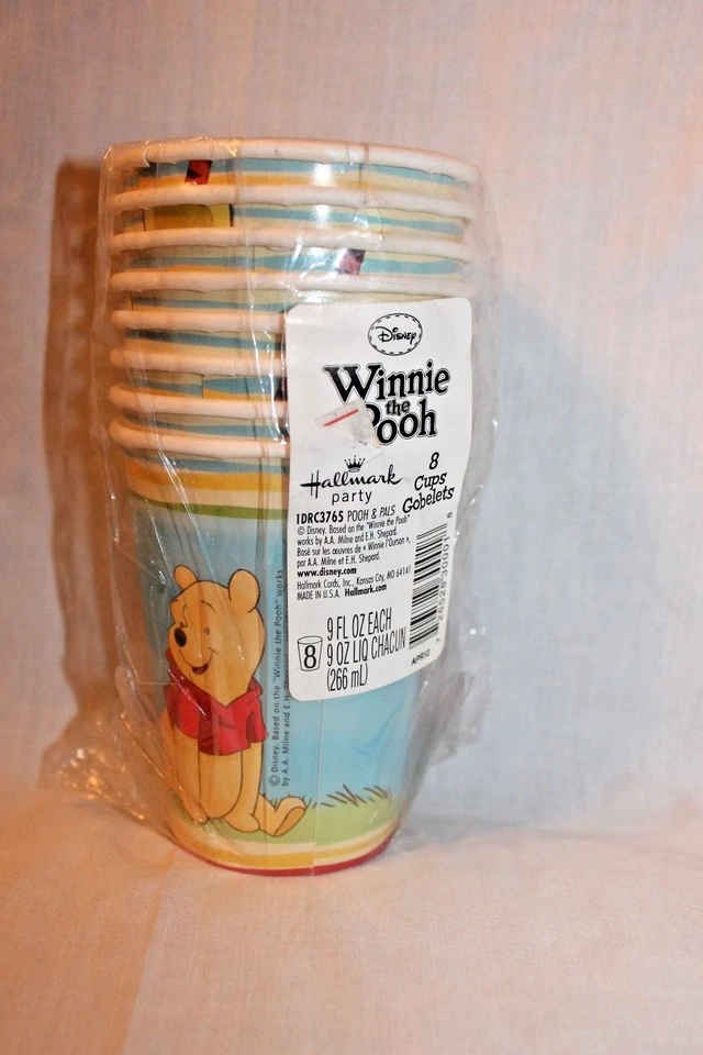 НОВЫЙ В УПАКОВКЕ WINNIE THE POOH DISNEY POOH И ПРИЯТЕЛИ 8 ЧАШЕК  - Изображение 1 из 1