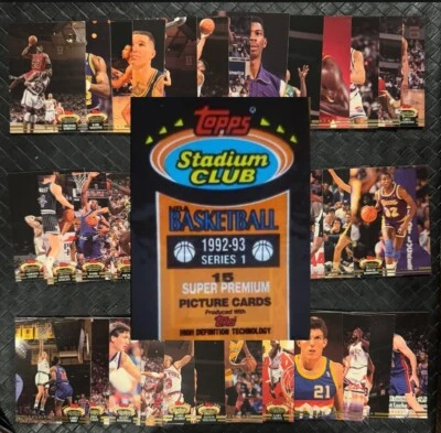 1992-93 Stadium Club NBA Basketball Trading Cards Complete Your Set U Pick 1/2 - Image 1 of 3