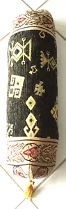 Kelim Optik Kissen Rollkissen Nackenkissen Nackenrolle Roll Pillow Cushion Grün - Bild 1 von 5