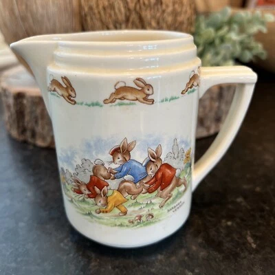 Royal Doulton BUNNYKINS Pitcher JUG Creamer BARBARA VERNON England Early Vintage - Image 1 of 4