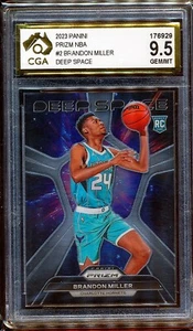 2023-24 Panini Prizm Deep Space #2 Brandon Miller CGA 9.5 - Picture 1 of 3