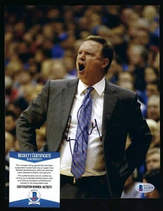 Bill Self signed 8x10 photo BAS Authenticated Kansas Jayhawks Coach - Picture 1 of 1