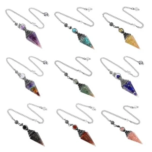 Lazuli Healings Stone Pendulums Hexagonal Crystal for Divination - Picture 1 of 15