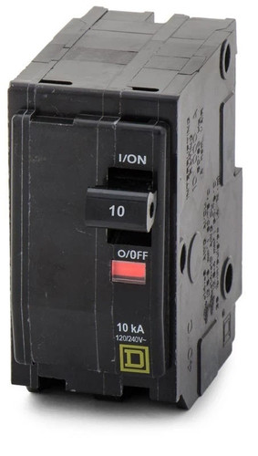 New Circuit Breaker Square D QO210 10 Amp 2 Pole 120/240V Plug-In ...