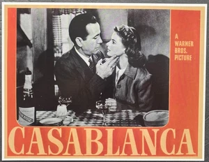 Tarjeta de lobby CASABLANCA Humphrey Bogart Ingrid Bergman enamorada en París 6457 - Imagen 1 de 1