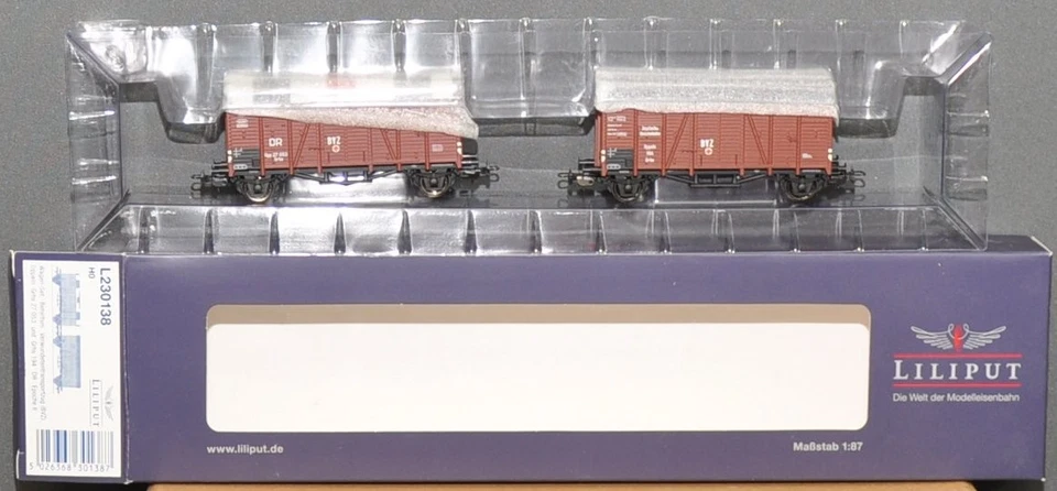 Liliput 230138 Wagen-Set Behelfs-Verwundetentransportzug DR 2 Wagen *NEU* OVP H0 - Bild 1 von 1