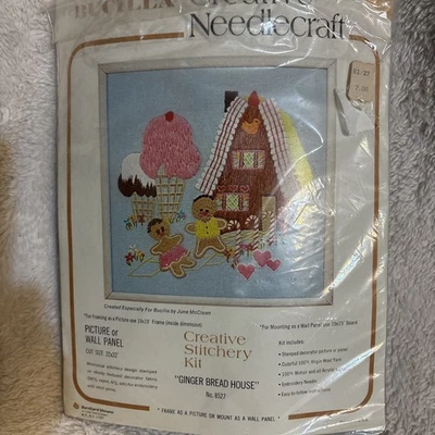 Bucilla Creative Needlecraft "Ginger Bread House" #8527 (Aberto) Tudo Intacto LEIA - Imagem 1 de 4