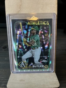 2024 Topps Chrome Lawrence Butler RC Rookie RayWave Refractor #5 Athletics - Picture 1 of 2