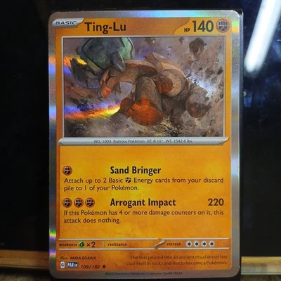 Ting-Lu 109/182 Sv04: Paradox Rift Holo Pokemon  - Image 1 of 4