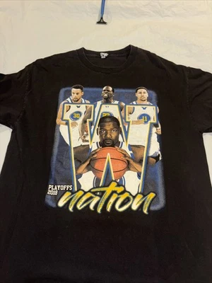 Camiseta NBA Golden State Warriors Durant Curry Draymond Klay 2018 W Nation XL Foto 1 de 4