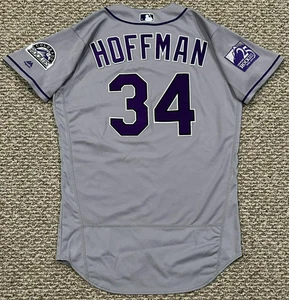 Maglia HOFFMAN taglia 44 #34 2018 Colorado Rockies gioco usata emessa strada MLB - Foto 1 di 12
