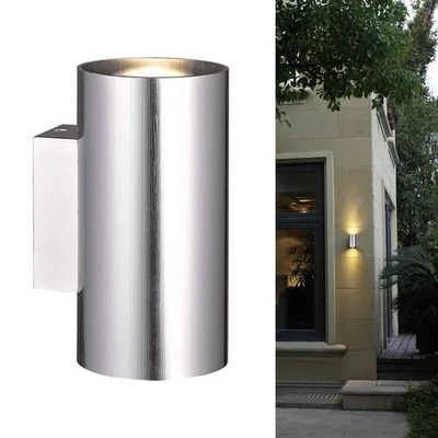 LED Lampe Applique Murale Inox 2 X 7W Up&down 890lm Chaud 3000K Très Clair - Photo 1/3