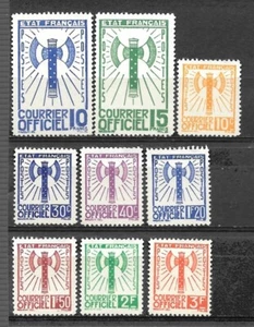 LOTE 7774 DE 9 SELLOS OFICIALES DE MENSAJERIA DE FRANCIA - Imagen 1 de 1