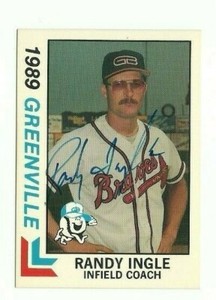 Randy Ingle 1989 Best Greenville Braves autographed auto signed card 