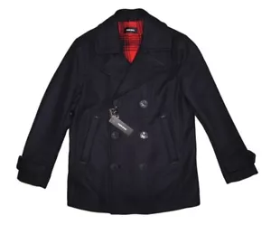 MÉLANGE LAINE DIESEL W-BANFF PAACOAT NOIR MARINE TAILLE XL 100 % AUTHENTIQUE - Photo 1 sur 7