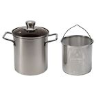 Stainless Steel Frying Pot With Basket Perfect For Chips And Vegetables