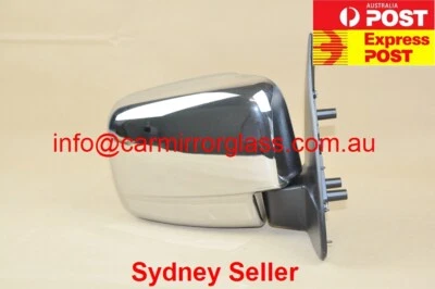NEW DOOR MIRROR FOR FORD COURIER 1999-2006 (RIGHT SIDE, CHROME, MANUAL) - image 1 of 3
