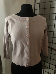 VTG Barbie Look 60's Spenser Jeremy Silk Blend 3/4 Sleeve Sweater Size L - Picture 1 of 7