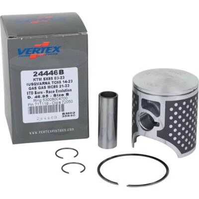 Vertex 24446B 46.95mm Cast Race Piston Kit for KTM 85 SX 03+/Husq TC85/GG MC85 - Image 1 of 4