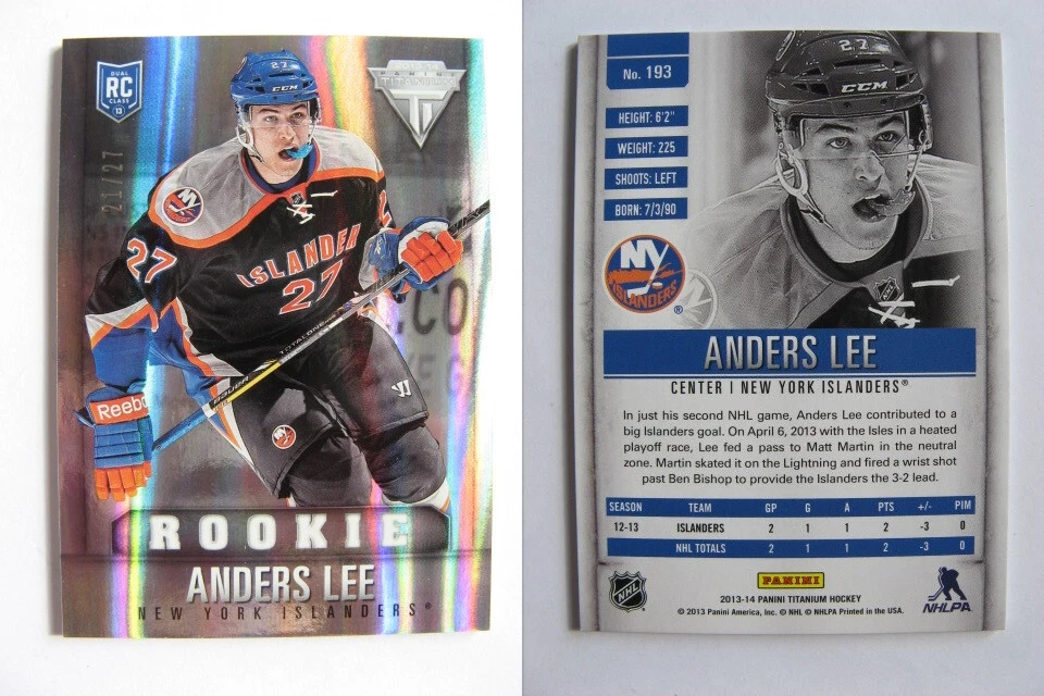 2013-14 Panini Titanium #193 Anders Lee 21/27 True RC Rookie Foto 1 de 1