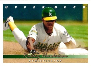 Tarjeta de béisbol 1993 Upper Deck #136 Rickey Henderson - Imagen 1 de 2