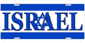 Israel Flag with Country Name Novelty Car Tag License Plate - Picture 1 of 3