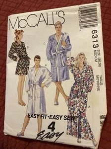 McCALLS Patrón 6313 - VESTIDO Y Corbata para el Cinturón UNISEX Talla M 36, 38 Sin Cortar - Imagen 1 de 2