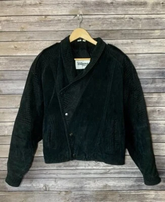 Casaco feminino vintage Wilsons couro camurça cobra em relevo médio - Imagem 1 de 4