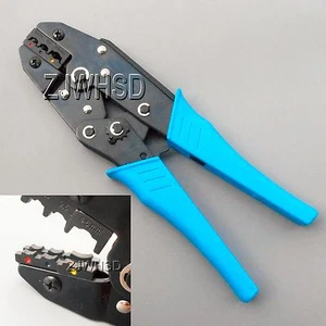 AWG22-10 Insulated Terminals Ferrules Plier Ratcheting Crimper Tool Double Crimp - Picture 1 of 2