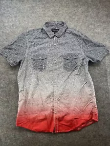 INC International Concepts Mens Shirt XL Button Snap Short Sleeve Color Fade EUC - Picture 1 of 12